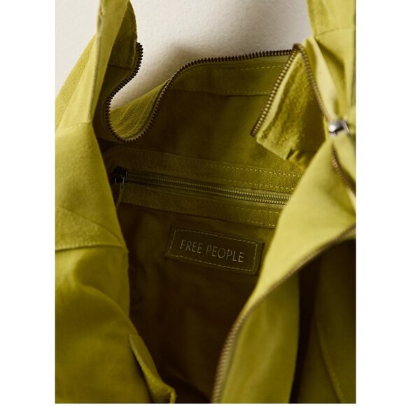 Roma Suede Tote Bag Color: Apple Green - Picture 4 of 4